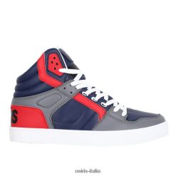 Osiris clone blu scuro/rosso/grigio calzature 62XR2P41