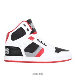 Osiris nyc 83 clk bianco/nero/3m/rosso calzature 62XR2P32