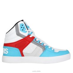 Osiris unisex clone 0084024 bianco/rosso/ciano scarpa